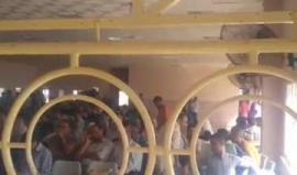 #بث_مباشر الاجواء داخل الصالة الخارجية في معبر رفح البري 
تصوير مراسلنا عبد الرحمن الكحلوت