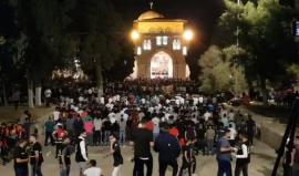 #فيديو  جانب من صلاة التراويح في اليوم الأول من رمضان في المسجد الاقصى المبارك