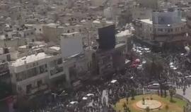 مشاهد من تشييع عنصري الأمن اللذين قتلا في اشتباكات #نابلس