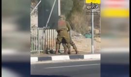 #شاهد 
جندي يفتش جندي آخر من قوات الاحتلال في منطقة سلفيت