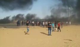 #مباشر فعاليات جمعة الوفاء للجرحى قرب السياج الفاصل شرق رفح جنوب قطاع غزة