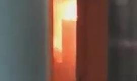 اشتعال نيران بكلية الطب بجامعة الفدس أبو ديس .