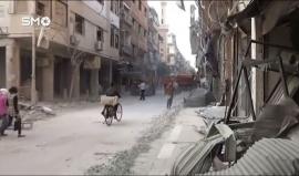 #شاهد الدمار الذي خلفه قصف الطيران على أحياء وأسواق دوما بريف دمشق ليلا