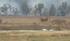 #شاهد إشتعال حرائق في أحراش النهضة وكيبوتس كرم أبو سالم شرق مدينة رفح جنوب القطاع الجمعة 8/6/2018