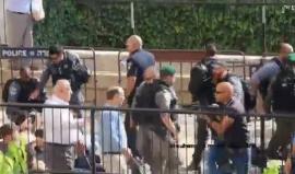 #عاجل #شاهد قوات الاحتلال تعتدي على متضامنين أجانب هبوا لمساعدة الفلسطينيين في مواجهة اقتحام مئات المستوطنين اليهود للمسجد الأقصى المبارك .

تصوير:محمد قاروط ادكيدك