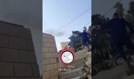 #شاهد لحظة انفجار "العاب نارية" في يد أحد الشبان خلال احد الأفراح بنابلس