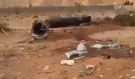 فيديو للصاروخ الباليستي الذي اعترضته الدفاعات السعودية وأعلن الحوثيون أنه كان يستهدف وزارة الدفاع السعودية وأهدافاً أخرى