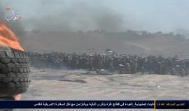 #مباشر بدء فعاليات #مليونية_العودة في قطاع غزة بذكرى النكبة وبالتزامن مع نقل السفارة الامريكية للقدس