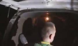 مركز #حلب الإعلامي: لحظات القصف الأولى على حي القاطرجي شرقي حلب مساء الأحد.
تصوير: جواد الرفاعي