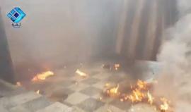 #شاهد أحد منازل المدنيين السوريين في مدينة كفر حمرة في حلب جراء استهدافه بالقنابل العنقودية

المصدر وكالة ثقة