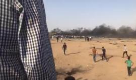 #مباشر قوات الاحتلال تعتدي على المشاركين في مسيرة العودة شرق خانيونس