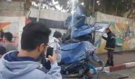 #شاهد ..  شاحنة اسرائيلية تدهس مواطنين وسط بيت جالا وتلوذ بالفرار