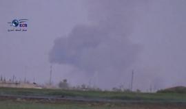 عربة مفخخة للثوار تدك مواقع قوات الأسد بمدينة صوران بريف حماة الشمالي