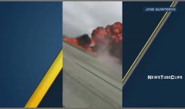 #شاهد سقوط طائرة على طريق سريع في كاليفورنيا