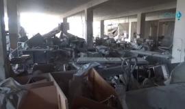 غارات جوية تدمر مشفى عويجل بريف #حلب الغربي