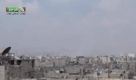 #شاهد| اللحظات الأولى لقصف طائرات النظام لمدينة عربين شمال شرقي دمشق