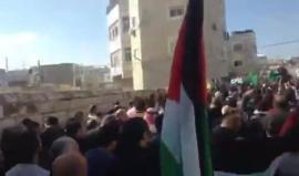 تشييع حاشد للشهيد باسل إبراهيم الذي ارتقى خلال مواجهات مع قوات الاحتلال في بلدة عناتا يوم أمس.