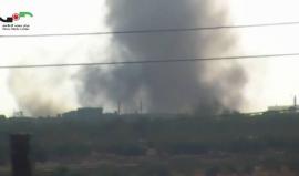 قصف جوي من طائرات النظام السوري على بلدة السعن الأسود في #حمص