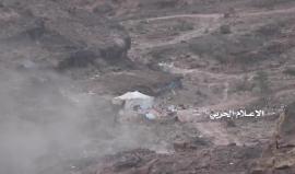 #فيديو نشرته جماعة الحوثي قالت إنه لهجوم على نقطة لقوات الجيش السوداني ضمن التحالف العربي في اليمن خلف موقع وعوع بنجران على الحدود مع السعودية