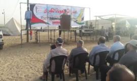 بدأ فعاليات الجمعه التاسعة من مخيم العودة شرق جباليا
جمعه مستمرون رغم الحصار