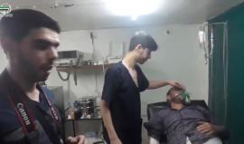 #فيديو استهداف مدينة زملكا في الغوطة الشرقية مجددا بغاز الكلور السام ووقوع عشرات الاصابات
