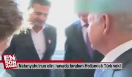 #شاهد .. عضو البرلمان البولندي تاناهان كوزو يضع علم فلسطين ويرفض مصافحة " نتنياهو "