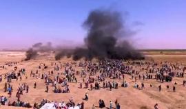 "أخبر عدوي أنني كالصخر أبقى لن ألين".. #مسيرة_العودة الكبرى