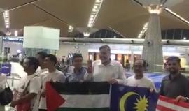 انطلاق اعضاء الفريق الماليزي المشارك في تحالف أسطول الحرية لكسر الحصار عن غزة