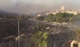 #شاهد الحرائق المندلعة في مستوطنة "مودعين" قرب القدس المحتلة صباح اليوم