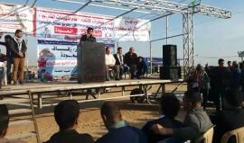 حفل اشهار العريس رمضان أبو سكران في مخيم العودة شرق غزة