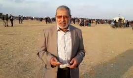 #مباشر الدكتور وليد عامر الناطق الرسمي باسم الهيئة الوطنية العليا لكسر الحصار باللغة الإنجليزية في مخيم العودة الكبرى على الحدود الشرقية لمدينة خانيونس