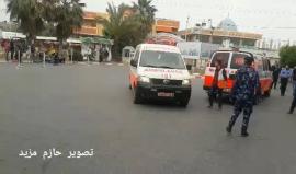 #فيديو وصول مزيد من الاصابات برصاص الاحتلال من شرق البريج الى مستشفى شهداء الأقصى