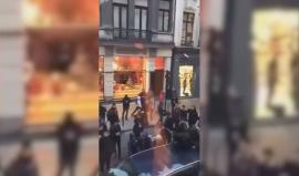 فيديو يظهر اعمال شغب في بروكسل