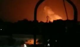 #فيديو قصف طائرات الاحتلال موقعا للمقاومة شمال غرب قطاع غزة فجر اليوم