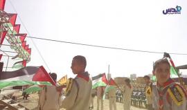 شاهد دقيقتين من مخيم العودة شرق مدينة غزة