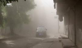 #شاهد آثار استهداف مروحيات النظام حي القاطرجي في #حلب بالبراميل المتفجرة عصر اليوم.
تصوير: مركز حلب الإعلامي