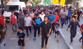 #شاهد تشيع جثمان الشهيد محمد رياض العامودي من مخيم الشاطئ غرب غزة، ارتقى اليوم برصاص الاحتلال قرب السياج الفاصل .