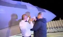 #شاهد جيش الاحتلال يستلم طائرة F-35 مساء أمس عقب وصولها فلسطين المحتلة