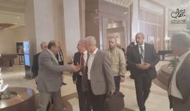 #فيديو لحظة توجه الوفود الفلسطينية المشاركة في حوارات المصالحة الى مقر المخابرات المصرية بالقاهرة لخوض جولة الحوار الثانية