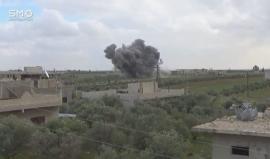 غارة جوية من قبل الطيران الحربي على بلدة النعيمة بريف درعا