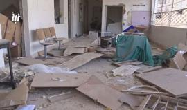 #شاهد: الأضرار التي لحقت بمشفى درعا البلد الميداني بمدينة درعا جرّاء قصفه بصاروخين من قبل الطيران الروسي.
تصوير نبأ