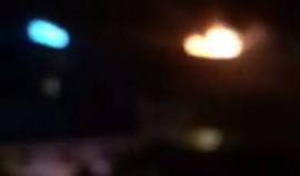 #شاهد لحظة استهداف طائرات الاحتلال بـ 3 صواريخ قبل قليل قوارب في ميناء غزة كانت تعد لكسر الحصار البحري