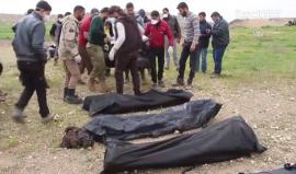 #شاهد العثور على مقبرة جماعية لـ 59 من عناصر الجيش السوري الحر في #عفرين بعدما قتلتهم وحدات الحماية الكردية عام 2016 ومثلت بجثثهم.