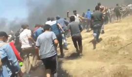 #شاهد تكبيرات الثوار في قطاع غزة لحظة وصولهم السياج الفاصل الشرقي مع الأراضي المحتلة عام 48 . 
تصوير هاني إبراهيم