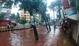 فيديو - دماء الأضاحي تمتزج مع الأمطار التي هطلت دكا لتتحول شوارع العاصمة البنغلاديشية إلى ما يشبه أنهاراً من الدماء