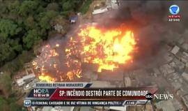 #شاهد حريق يلتهم أحد الأحياء الفقيرة في ساو باولو أكبر مدن البرازيل