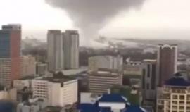 إعصار يضرب العاصمة الفلبينية مانيلا