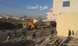 #شاهد .. مواجهات بين الشبان ومدرعات الاحتلال من نقطة الصفر في بلدة تقوع شرق بيت لحم اليوم .