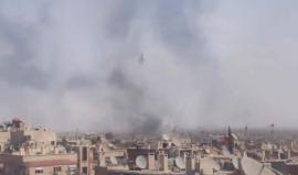 مشاهد للقصف العنيف في مدينة #دوما بريف #دمشق