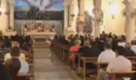 إقامة صلاة في دير اللاتين في رام الله اليوم تضامنا مع إضراب الأسرى في سجون الاحتلال منذ 14 يوما .